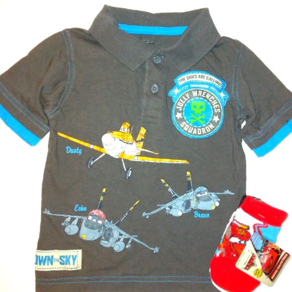 ☆BUNDLE☆Disney Planes Toddler Tee & NWT Disney Cars Socks Set☆ - Picture 10 of 14